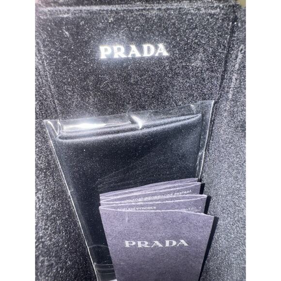 Prada Black Saffiano Sunglasses Case w/ New Cleaning Cloth & Booklet Replacement - Picture 13 of 14
